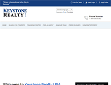 Tablet Screenshot of keystonerealtyusa.com